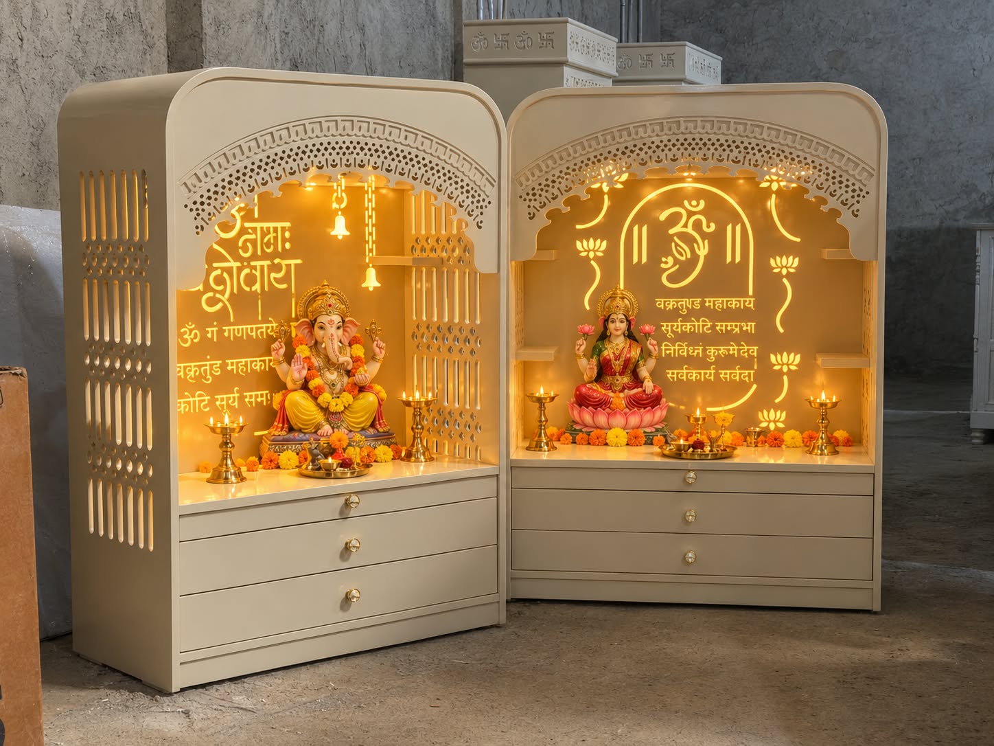 Premium Curved LED Home Temple - view 1